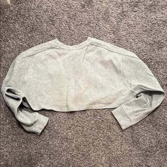 Nike Heather Gray Crewneck Crop Top XL - Picture 4 of 4